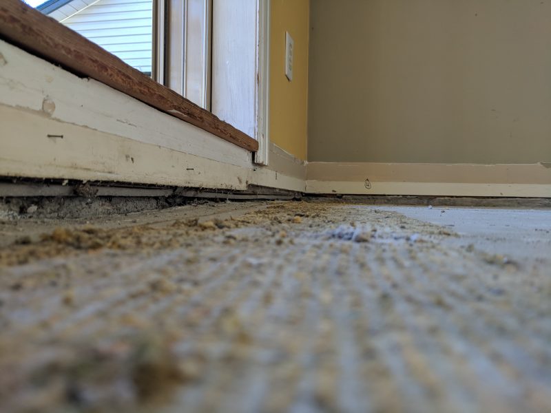 uneven floor in basement
