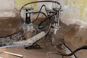 Foundation lift tool with wires
