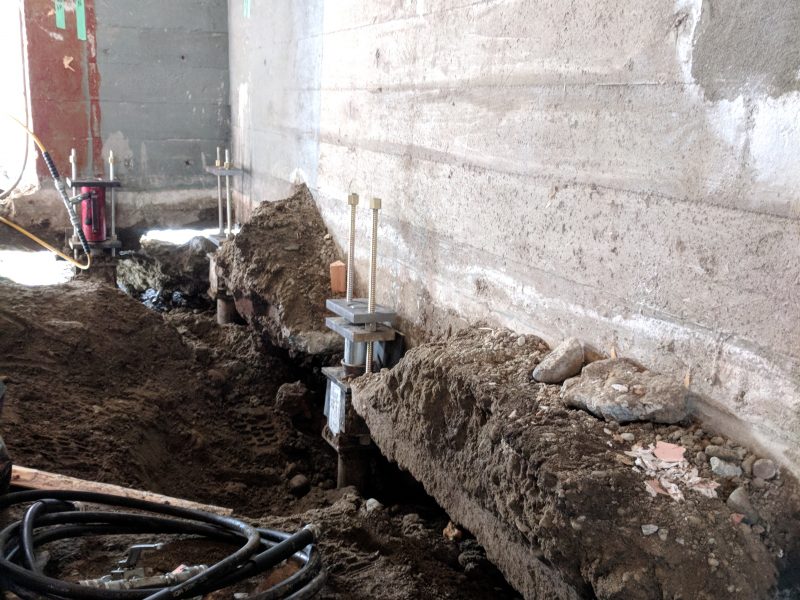 Ground during a foundation lift