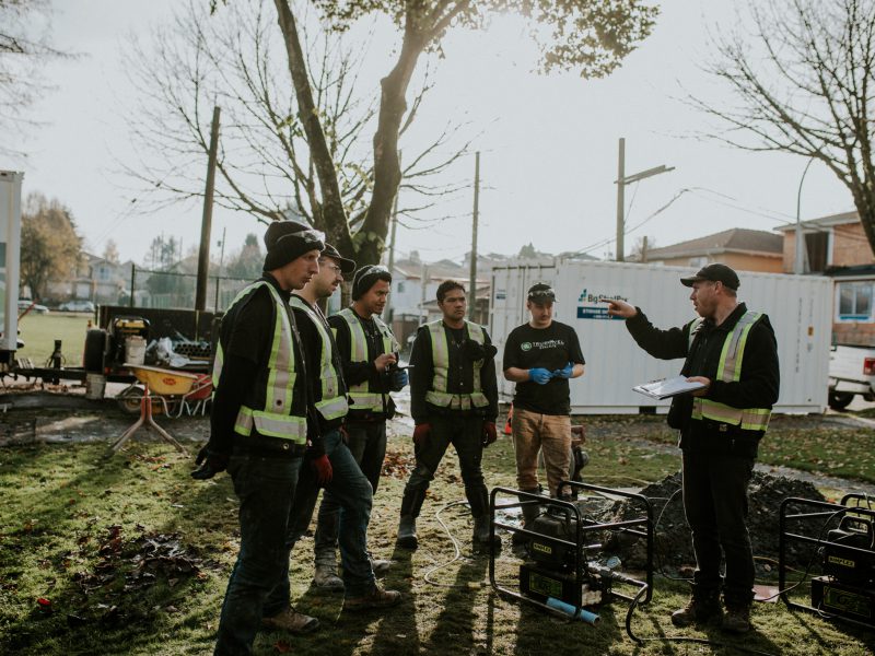 Staff discussing about the plan