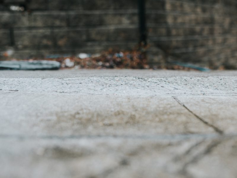 Concrete slicing repair close up