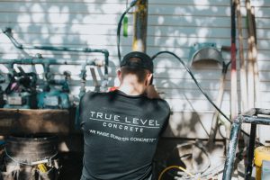 True Level employee doing foundation repairs
