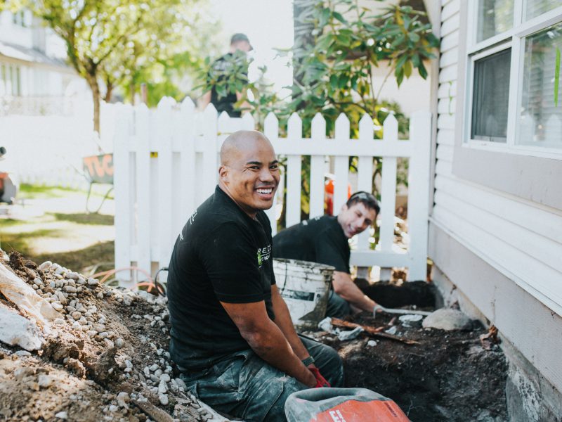 True Level crew excavating a hole