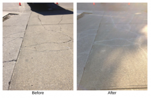 Before and after concrete fix