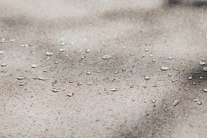 Droplets on the concrete