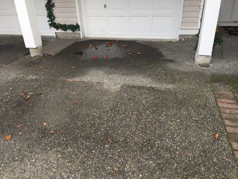 Pooling water at end of driveway - Pooling Water - True Level Concrete