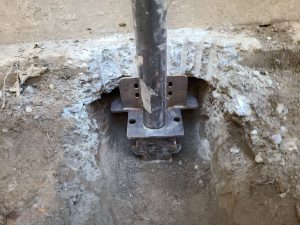 Push Pier System - Galvanized Steel Column - True Level Concrete