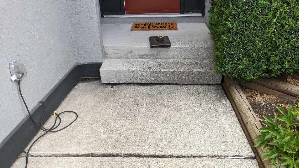 before and after image front steps repair 