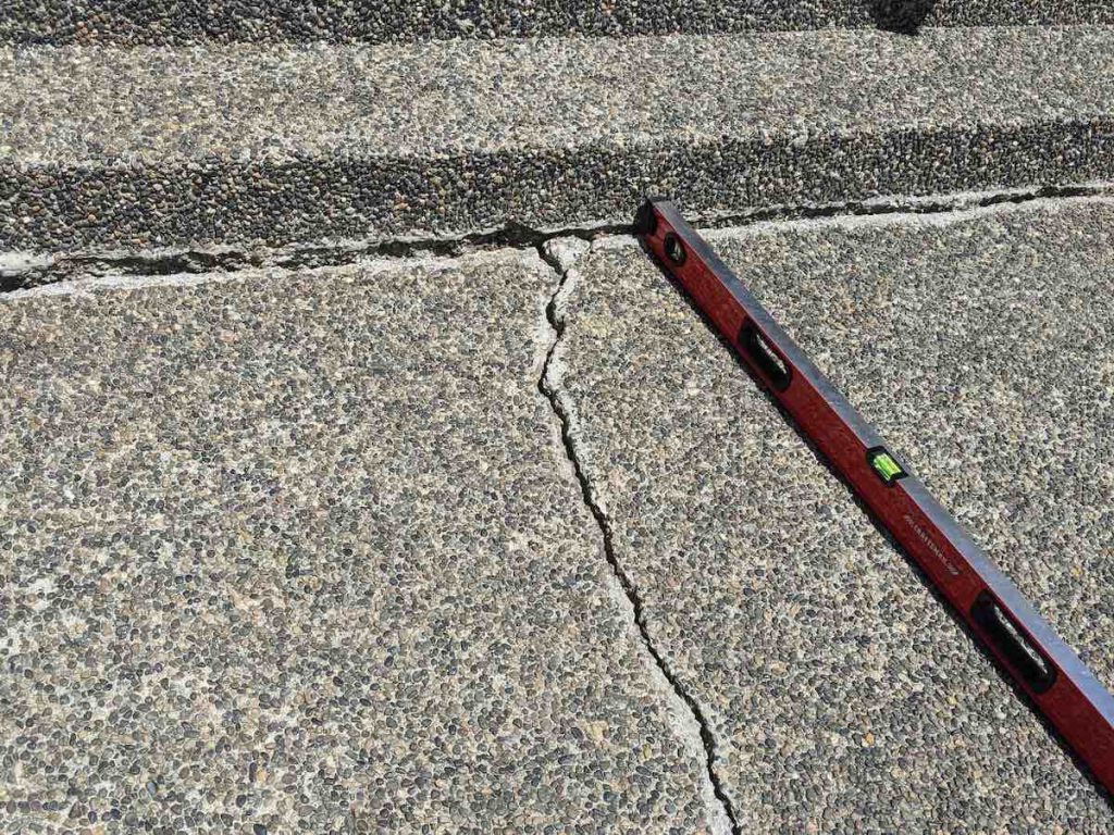before and after concrete lifting steps repair