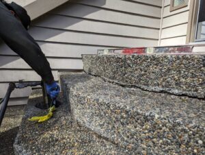 gap in between steps on concrete steps