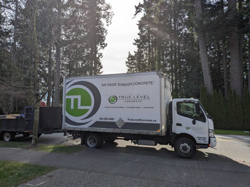 true level truck on site