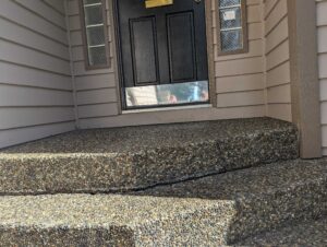 gap in concrete steps