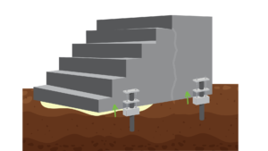 concrete steps repair process after