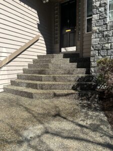concrete steps repaired by true level