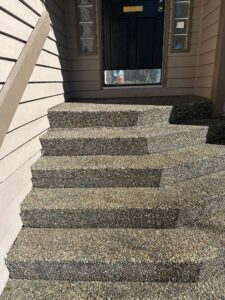 concrete steps with no more gap
