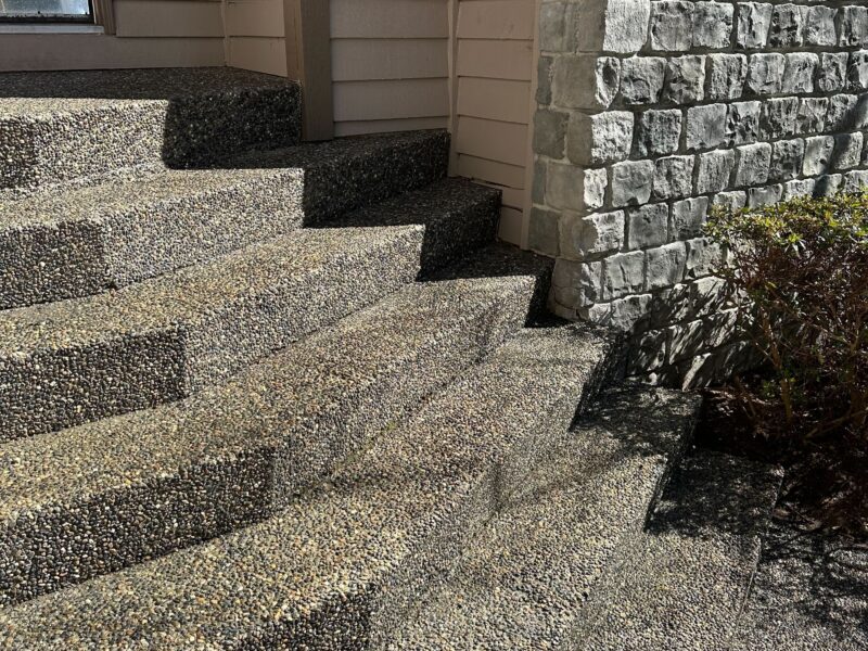 concrete steps with no more gap