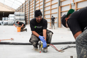 injecting polylevel warehouse concrete repair