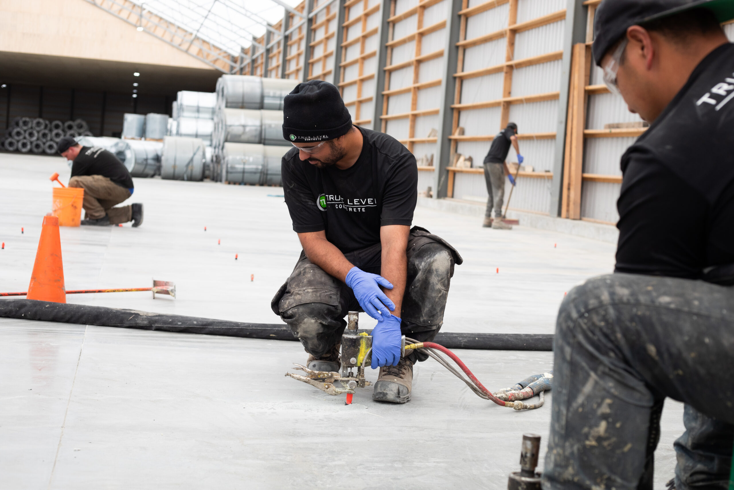 injecting polylevel warehouse concrete repair