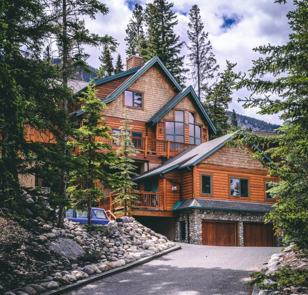 canadian house in trees