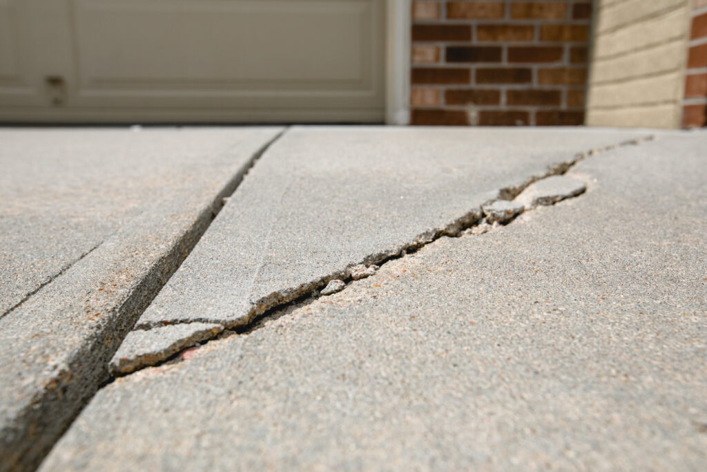 Wide Crack in concrete 