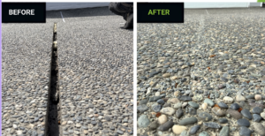 Before and After large crack in driveway
