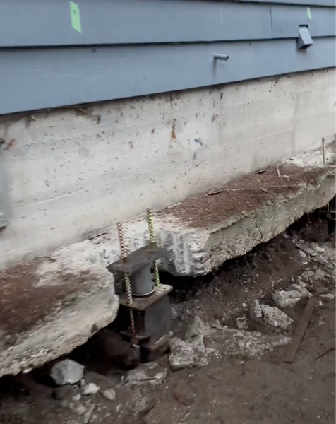 Push Piers attached to home