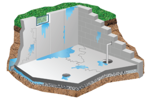basement with leaking issues