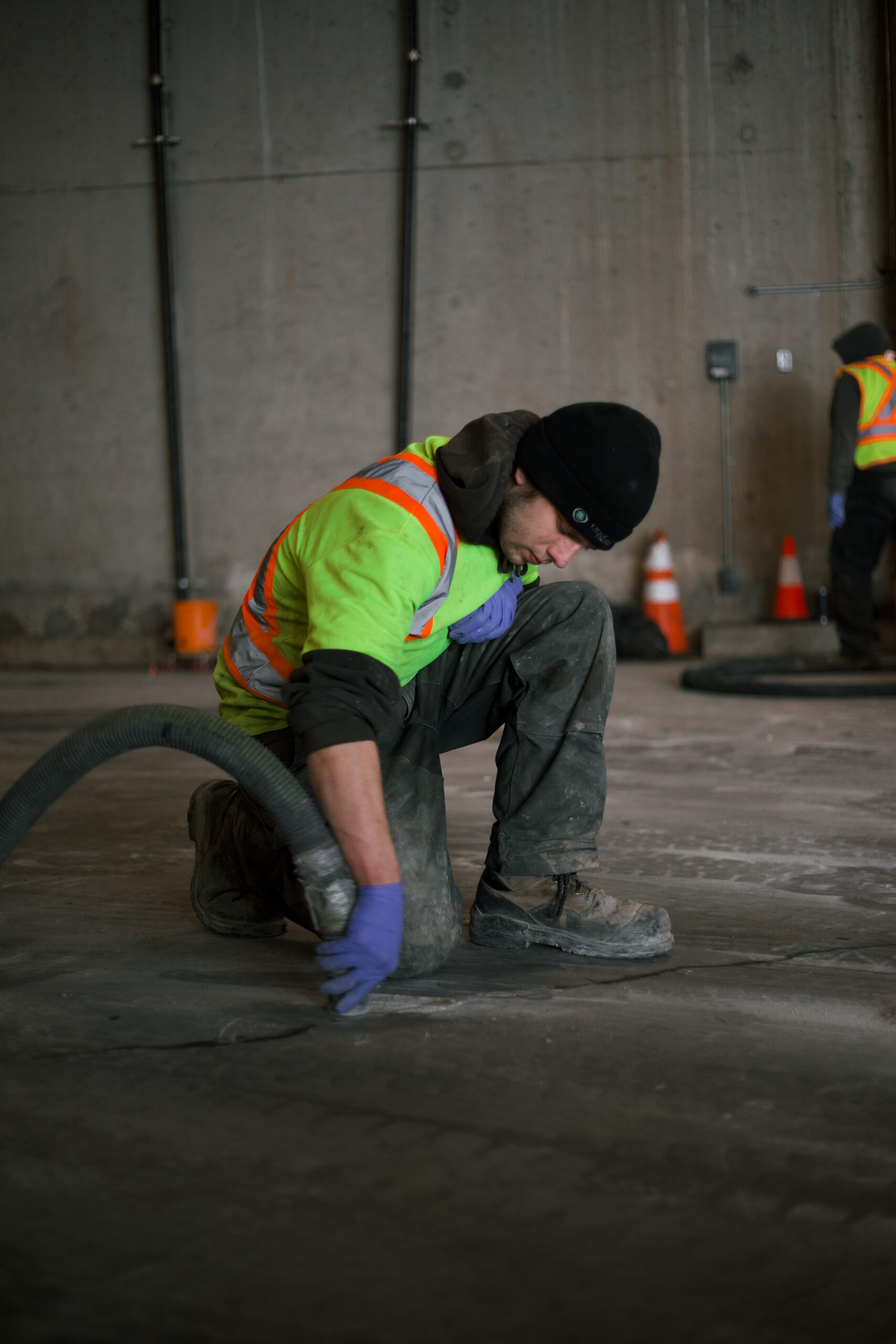 Cleaning up Loading bay concrete repair project