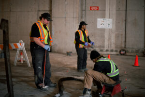 Removing ports Loading bay concrete repair project
