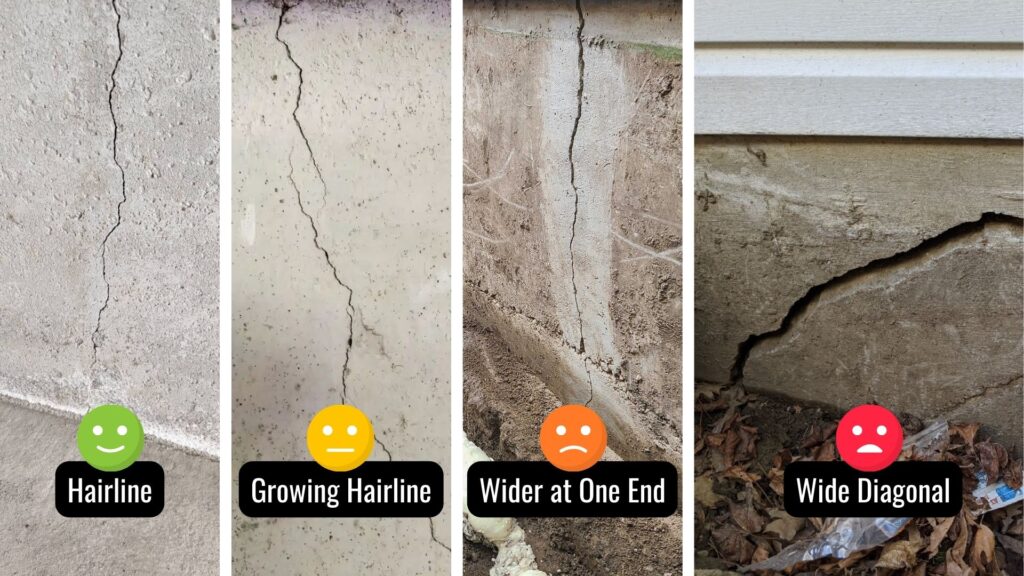 Types of foundation cracks 