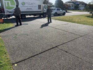 concrete step repair before sunken concrete