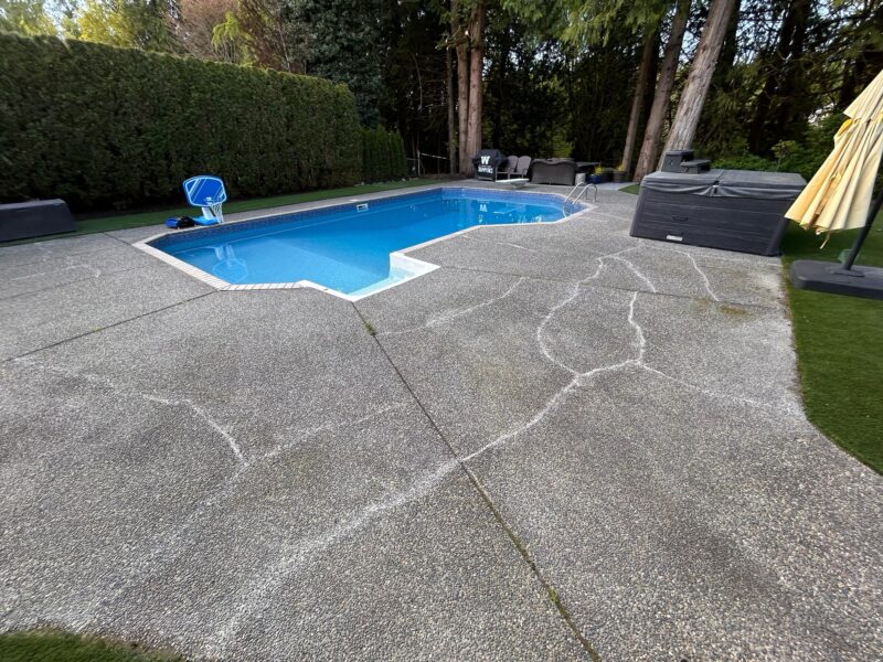 pool deck repair after