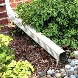 gutter next to home foundation