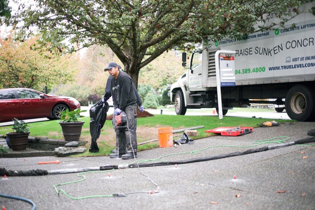 concrete repair aldergrove maple ridge vancouver slab jacking concrete lifting