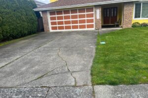 After Driveway Repair Broken Driveway