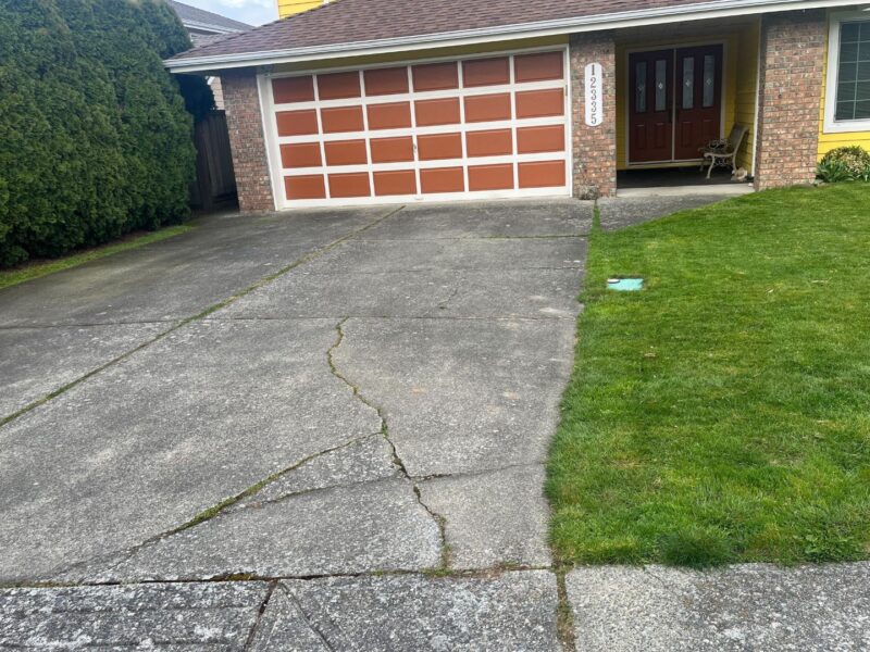 After Driveway Repair Broken Driveway