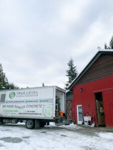 barn floor in lower mainland stable concrete repair void fill