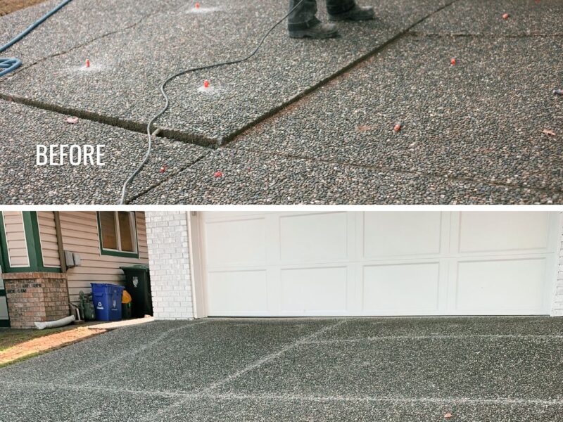 driveway concrete repair vancouver surrey richmond before and after
