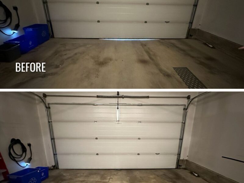 garage floor concrete repair vancouver surrey richmond before and after
