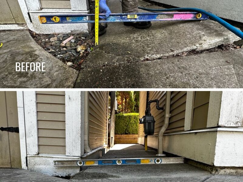 walkway sidewalk concrete repair vancouver surrey richmond before and after