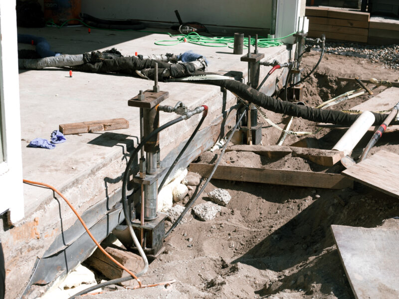 foundation repair push pier installation Metro Vancouver
